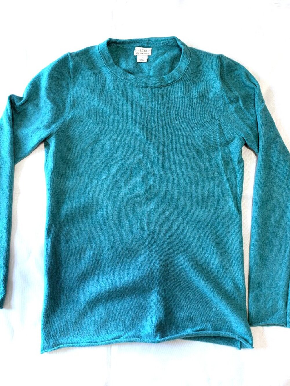 J by J. Crew Cashmere Slim Fit Sweater Medium Heather Oceanfront